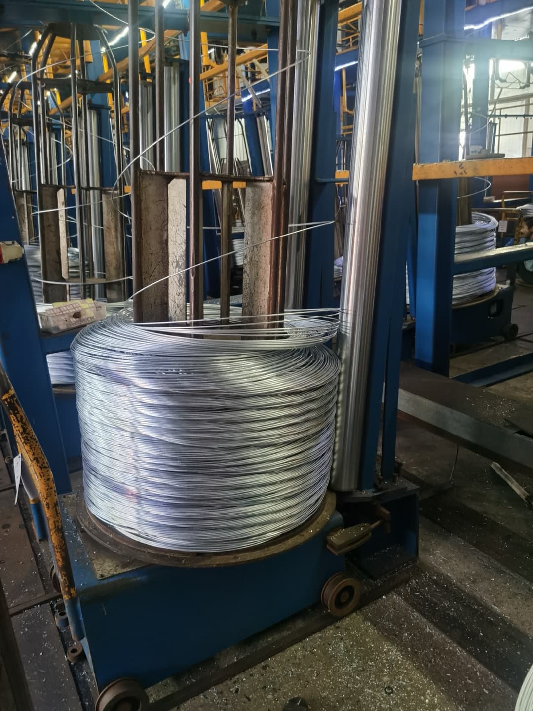 Zhongbo galvanized steel wire production line in Henan, China
